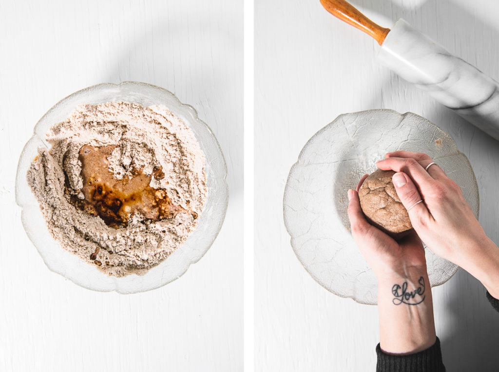 The process of making gingerbread cookies.