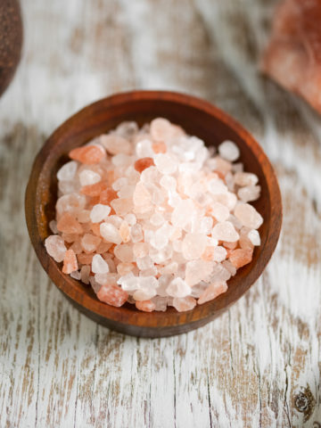 A bowl full of natural Himalayan Salt.