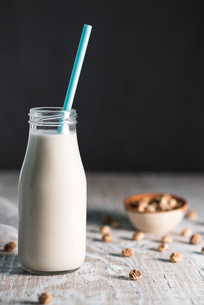 tigernut milk, homemade dairy free milk, homemade plant milk, vegan