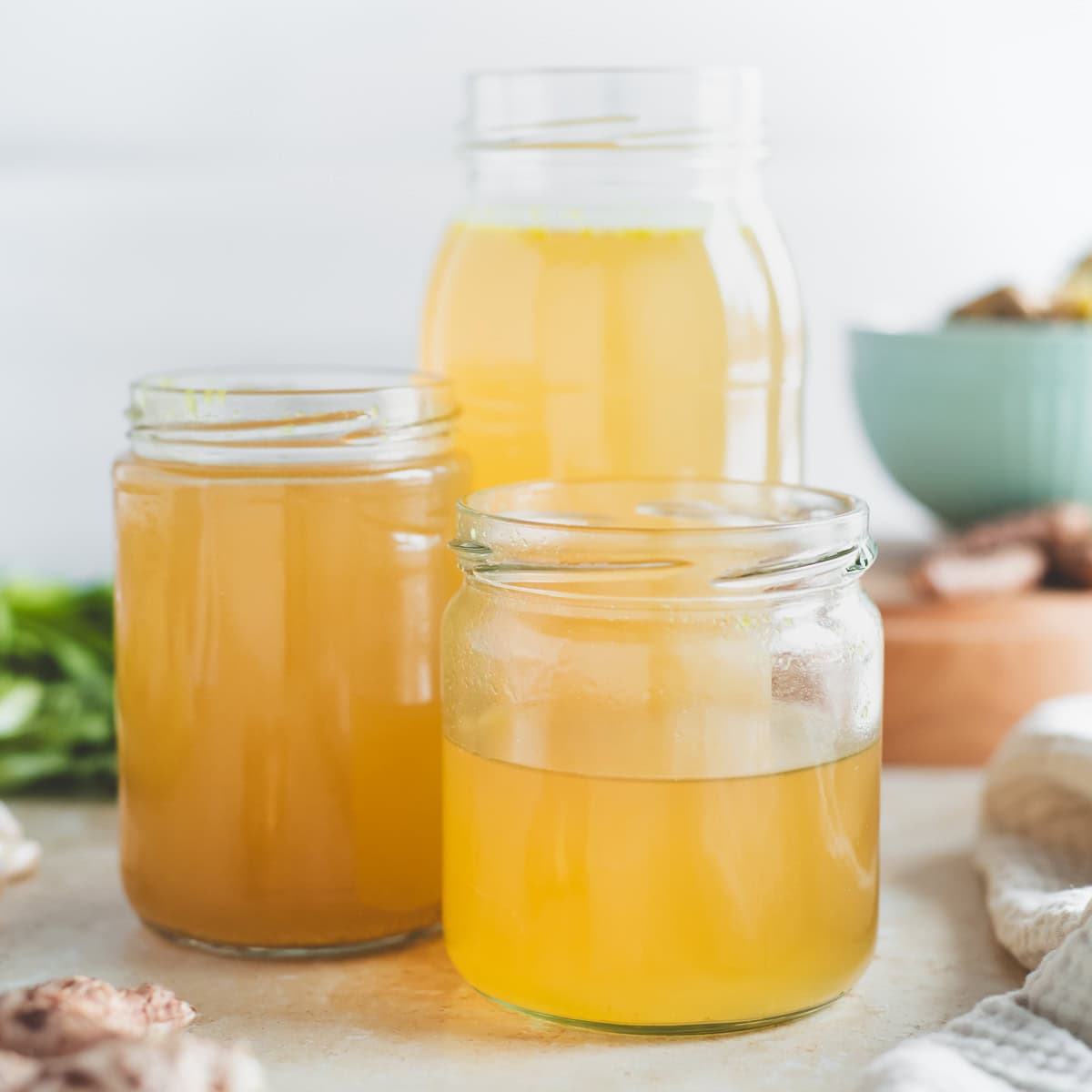 Instant Pot Golden Chicken Broth (with Turmeric & Ginger)